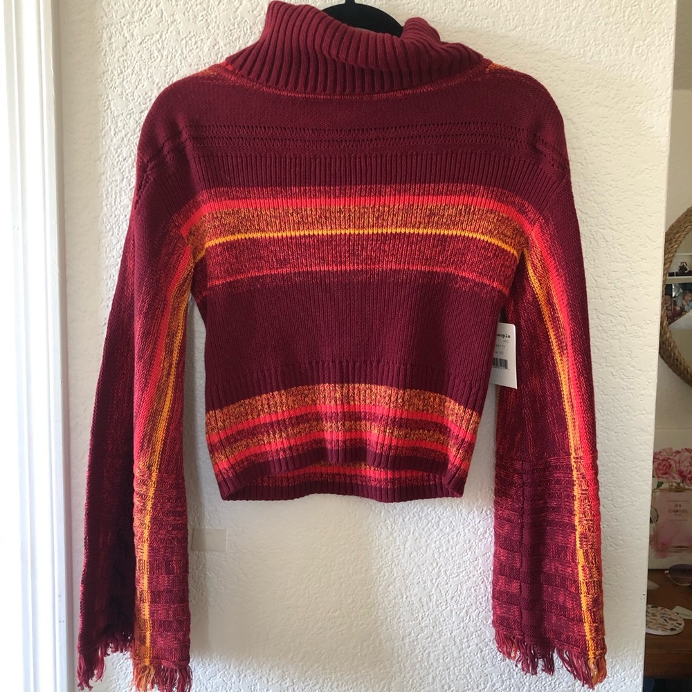 NWT XS free people cropped sweater